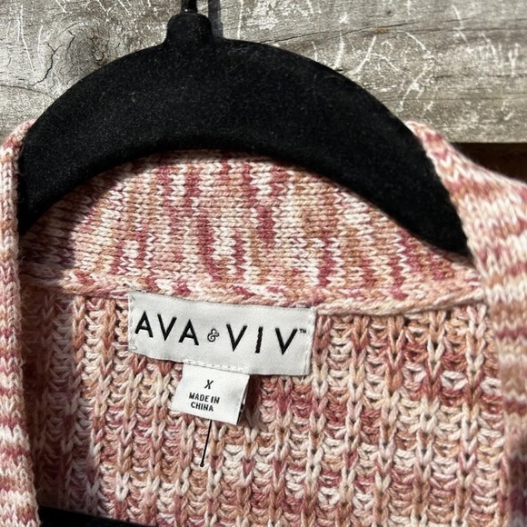 Ava & Viv Women Long Sleeve Button Cardigan sweater  sz XL Fall Winter Cottage - Picture 3 of 8